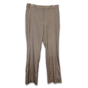 Vince Camuto Slack Pants Plaid Pattern High Quality Multicolor Brown W 10 NWOT